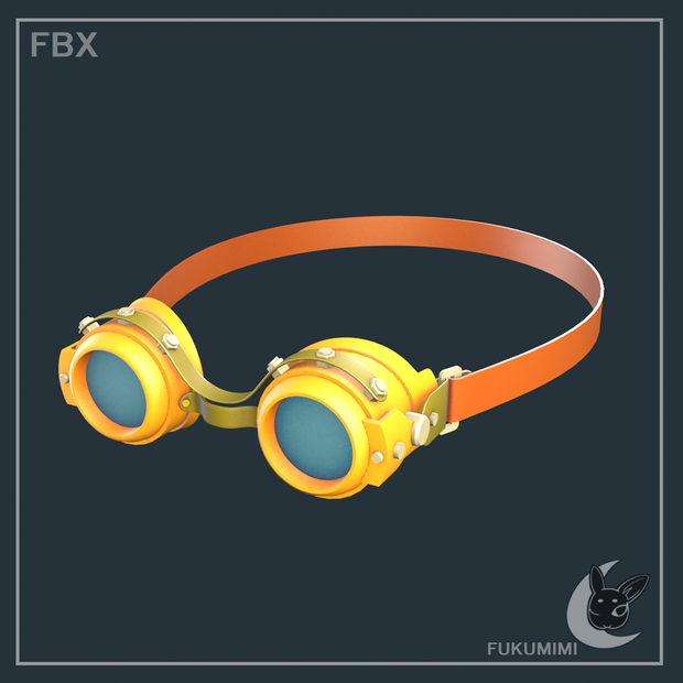 【3D】スチームパンクゴーグル/ Steampunk Goggles/無償配布あり[FBX / Free Version Available]