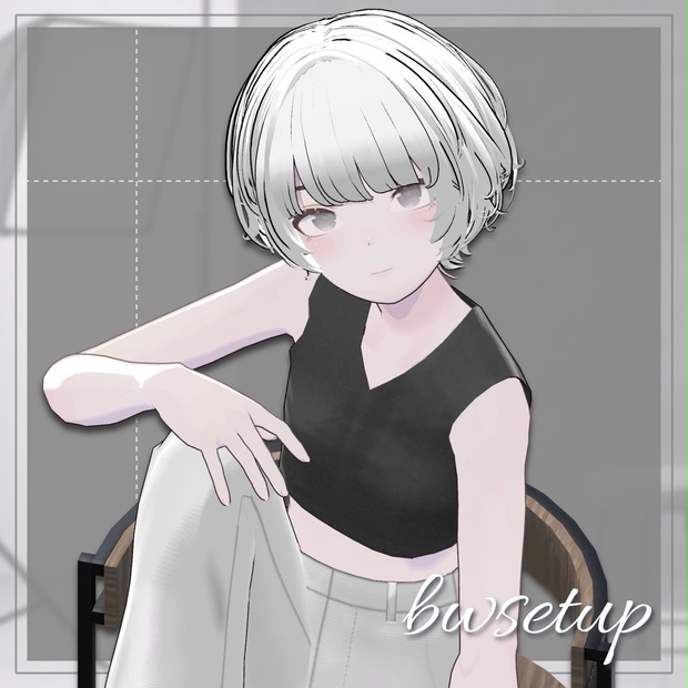 【MA対応】Mono Street Setup | モノクロストリートセットアップ｜Lapwing / マリシア(Marycia)対応 VRC衣装
