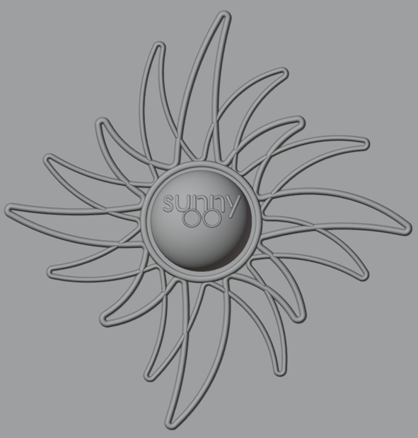 3Dモデル「the sun」回転すると