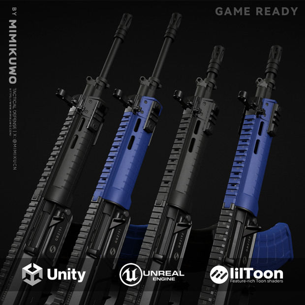 【3Dモデル】QBZ191 & 192 | Game Ready Low-poly 3D model