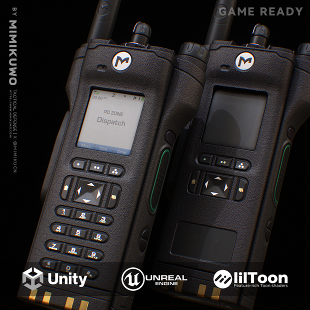 【3Dモデル】APX8000 | Radio 無線機 Low-poly 3D model