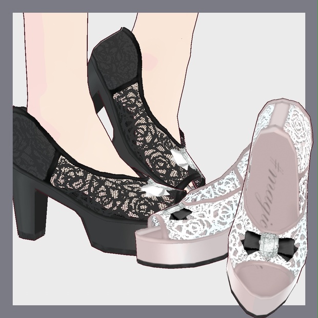 [VRoid] laceHighHeels [無料あり] - 祈祷 - BOOTH