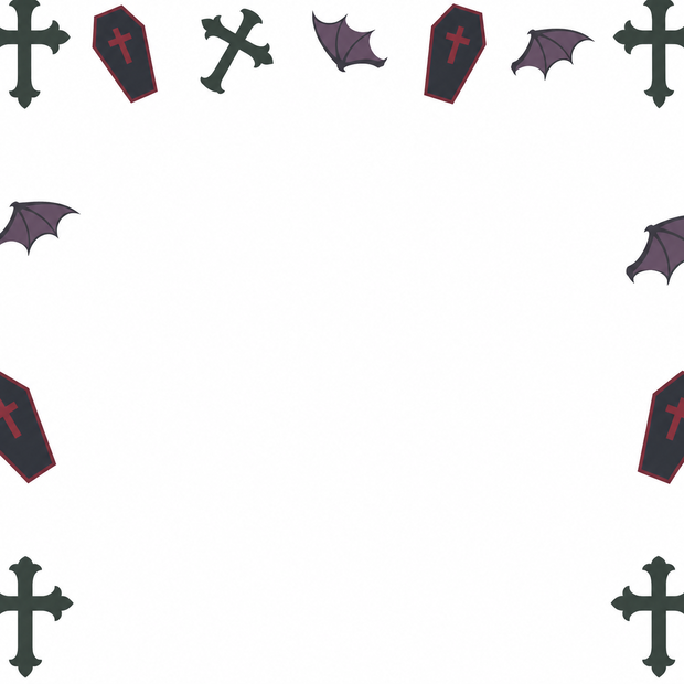 【全8種】Gothic Halloween Frame Set｜ゴシックパンク ハロウィン背景・透過PNG素材