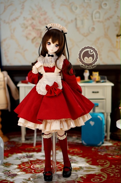 WY391 BJD 3分 ドール 衣装 人形服 魔法少女 8セット ハンドメ-