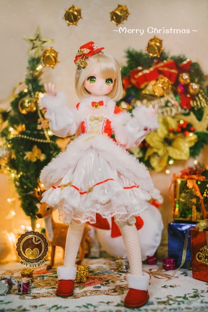 MDD（S/M胸）背中リボンクリスマスお洋服６点セット-