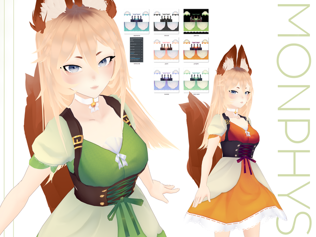 [Vroid Texture] Vintage aesthetic dress 