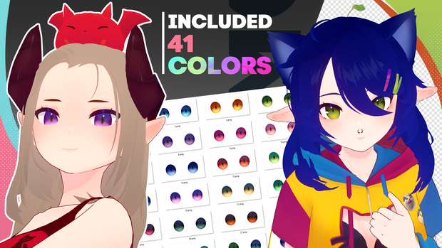 [Vroid Texture] Cat eye set