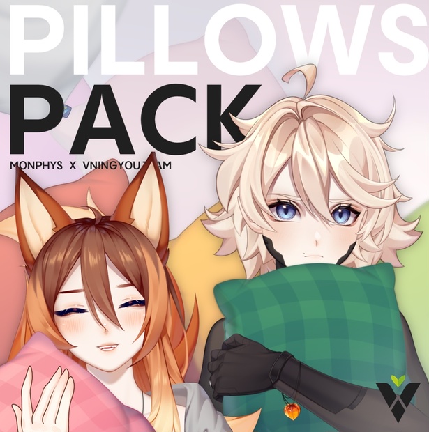 FREE PILLOWS PACK Vtuber materials Free vtuber assets monphys BOOTH