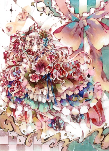 在庫僅か ラメポストカード ドリーミィカラーで極める コピック上達メイキング イラスト 宝石とネオン Aquarelle Booth