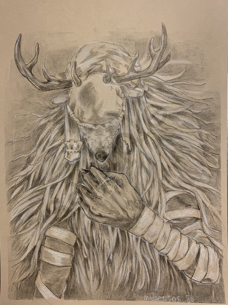 イラスト 原画 Bloodborne 教区長エミーリア ミゼットの部屋 Booth