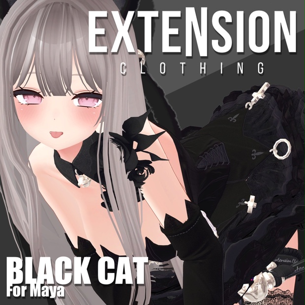 BLACK CAT For Maya - EXTENSION CLOTHING - BOOTH