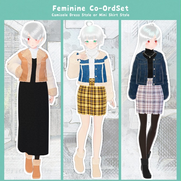 無料【VRoid】Feminine Co-OrdSet【テクスチャ】 - KoYoMi Works - BOOTH