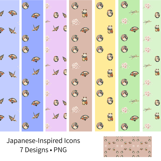 Japanese-Inspired Icons – 7 Japanese Designs | PNG