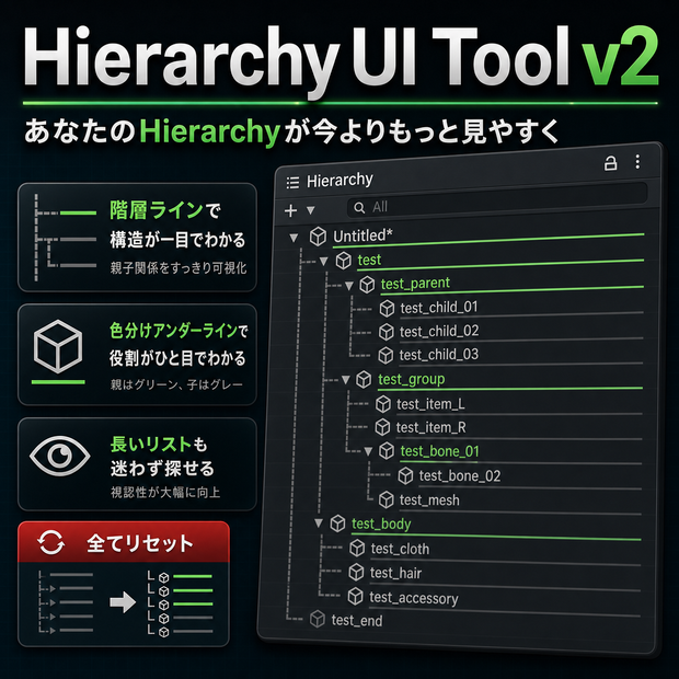 【無料】Hierarchy UI Tool v2  ver1.0.0