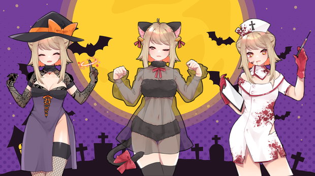 【無料配布あり】Vtuberさん向け ちょっぴりセクシーなハロウィン衣装