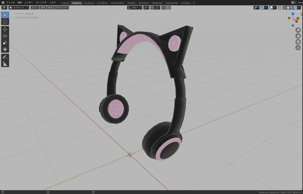 【3Dｱｸｾｻﾘｰ】MRKR式猫耳ヘッドホン