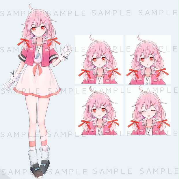 ピンク髪の女性キャラクターのイラスト ピンク髪キャラ 女 ピンク髪 褐色ピンク髪の女の子 - tanaka3の