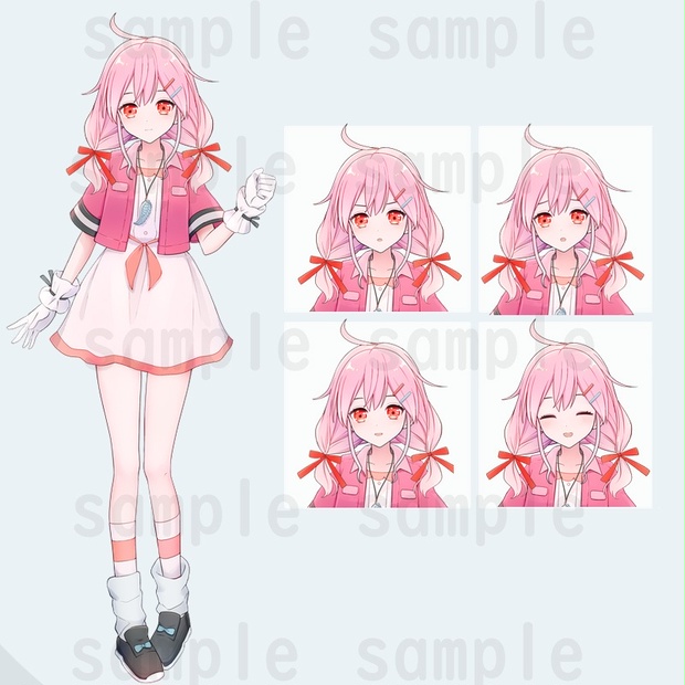 キャラクター立ち絵素材 ピンク髪のおさげの女の子 はにとう Booth キャラクター立ち絵素材 ピンク髪のおさげの女の子 はにとう Booth