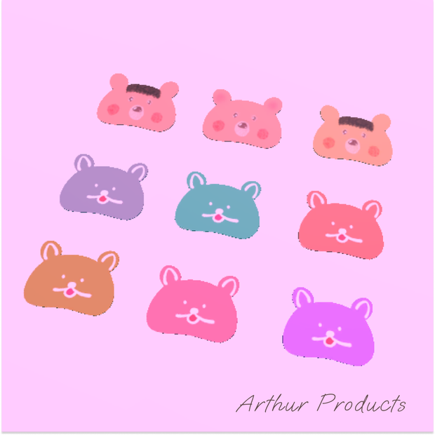 ✨ おっとりくまのバッジ  ヘアピン
