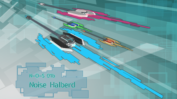 【VRChat向け】3Dモデル サイバー風ハルバード N-O-S-01b NoiseHalberd