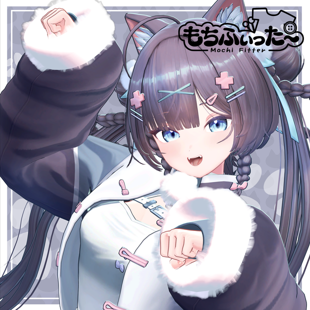 オリジナル3Dモデル 【きゃろん -Kyalóng- 迦龍】＋ 猫々チャイナ服 ＆ 髪型