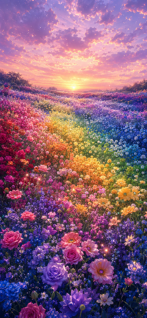 虹色幻想花畑～夕暮れver.