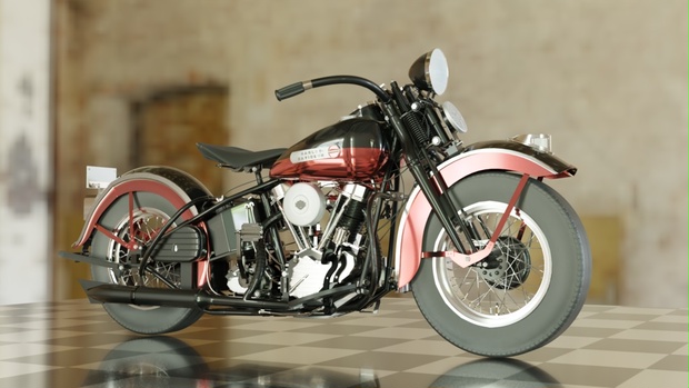 230 ハーレーダビッドソン1948 パンヘッド - 外国オートバイ用パーツ