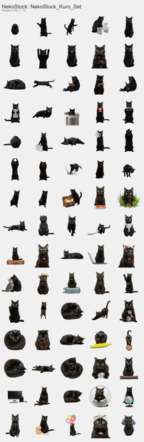 NekoStock　黒猫　コンプリートセット　359枚