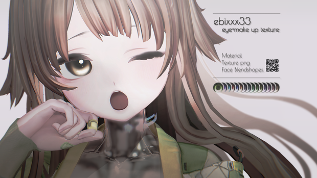 ebixxx33  eye+make up texture+Face Blendshapes+Material