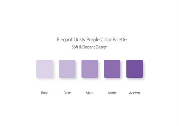 Elegant Dusty Purple Color Palette | Feminine Aesthetic for Branding & Social Media｜エレガントなくすみ紫配色パレット