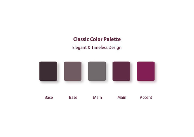 Classic Color Palette | Bold Feminine Aesthetic for Branding & Social Media｜クラシック配色パレット