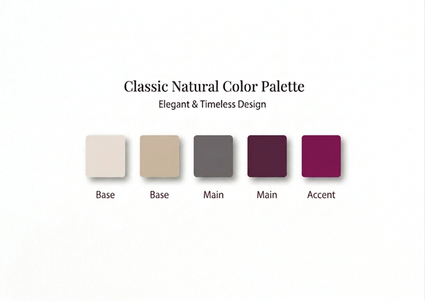 Classic Natural Color Palette | Bold Feminine Aesthetic for Branding & Social Media｜クラシックナチュラル配色パレット