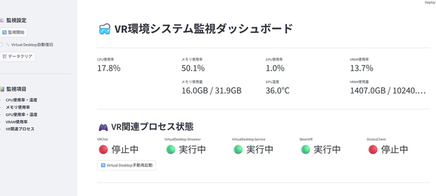 【VR環境専用】VRChat統合最適化ツール - 電源断復旧・自動起動・リアルタイム監視対応