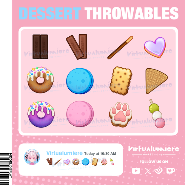 【Vtuber素材 】投擲用デザート [streaming throwables]