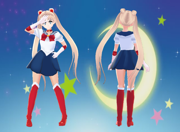 [VRoid] Sailor Moon Clothes and Hair