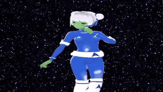 [3D Model] Alien Space Girl 3D Avatar for Vtube/VRChat