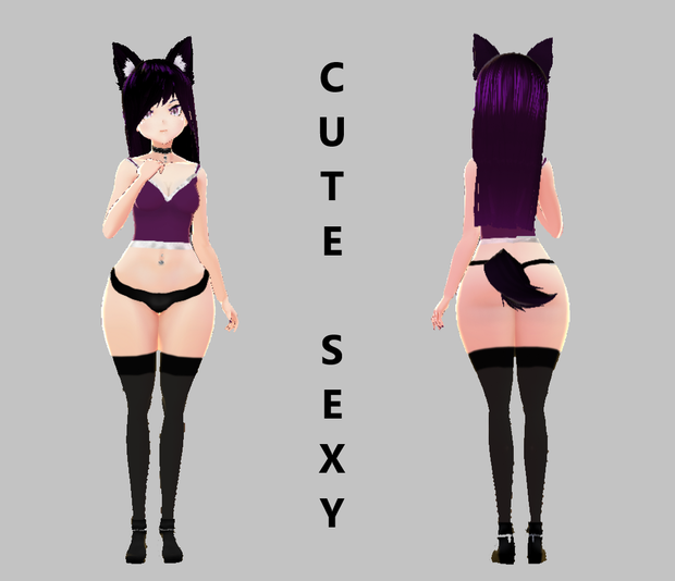 [3D Model] Cute Sexy Femboy Fox Girl