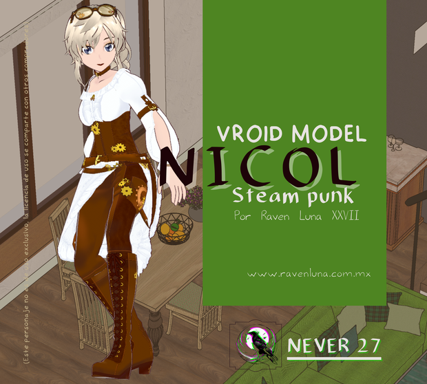 Model 3D vrm =-= NICOL STEAMPUNK=-=