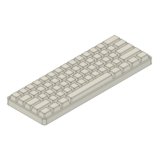 60% キーボード(Keyboard) 3Dデータ