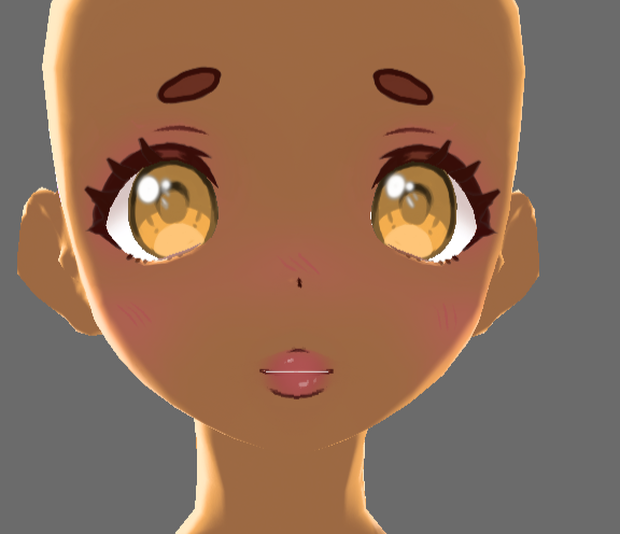 Soft Pinky Face Vroid Textures (Eyes & Skin)