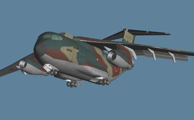航空自衛隊 川崎 C-1 輸送機 - 3Dえいじくん - BOOTH