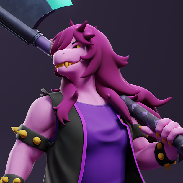 Deltarune Susie VRchat Avatar