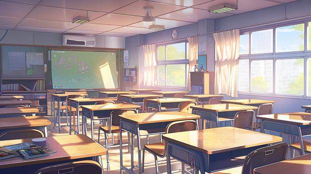 学校の教室の背景素材１～５