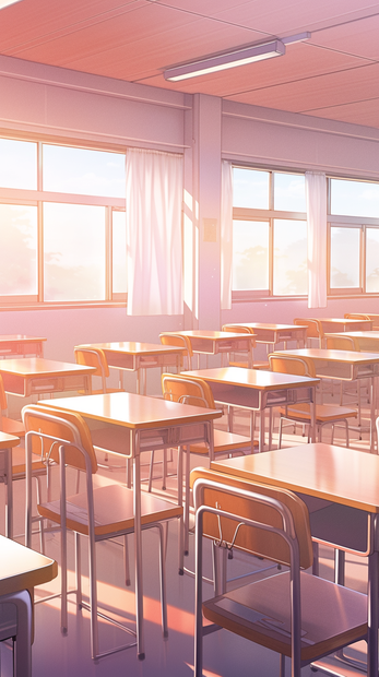 縦構図。学校、教室などの背景素材１～１２