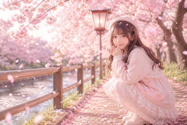 桜舞い散る