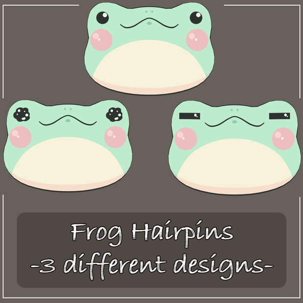 【VRChat】Frog hairpin / カエルのヘアピン