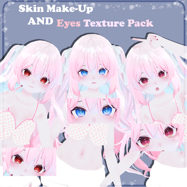 【カリン(Karin)用】♦【肌の色、メイク、目のテクスチャパッケージ】♦