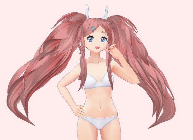 VRoid Big Fluffy Pigtails Preset