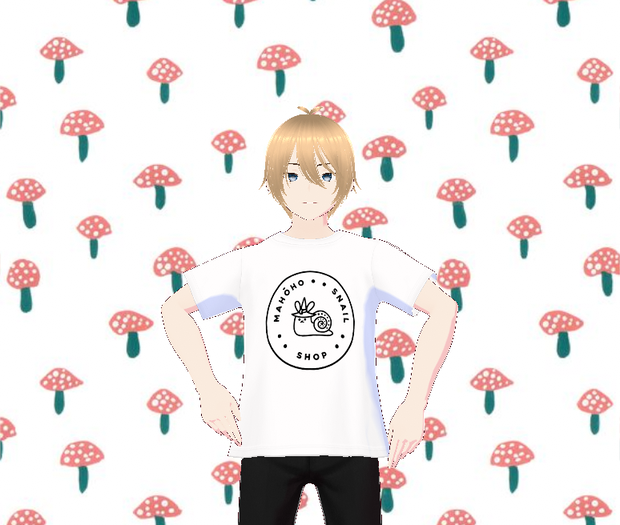 White Tshirt Mahoho Snail Logo Male Free