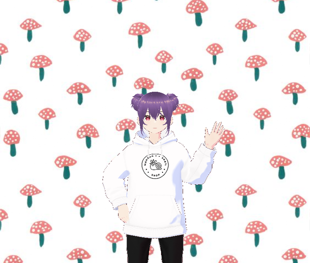 White Hoodie Mahoho Snail Logo Female